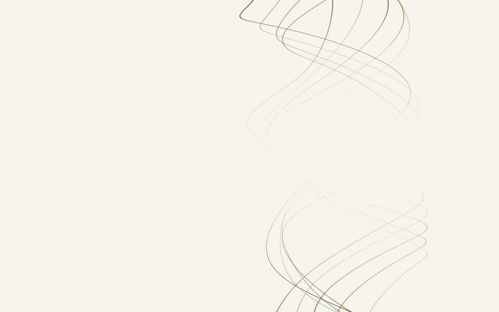 Nueve hebras finas, doradas y verdes, enredadas entre sí sobre fondo crema. Según se baja por la página el enredo se deshace y las hebras se separan en dos grupos.